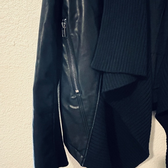 BlankNYC Vegan Leather Jacket with Knit Drape, size M, perfect condition - Picture 11 of 14